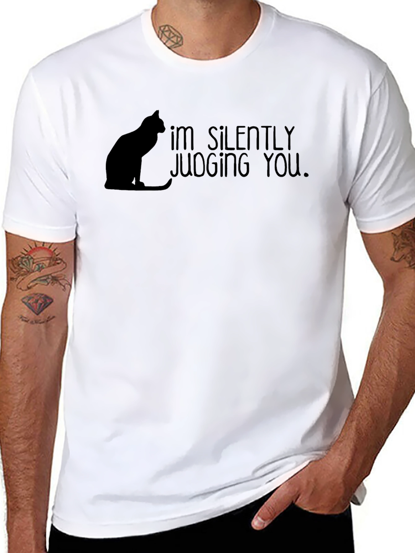 Im Silently Judging You Cat Graphic Tee
