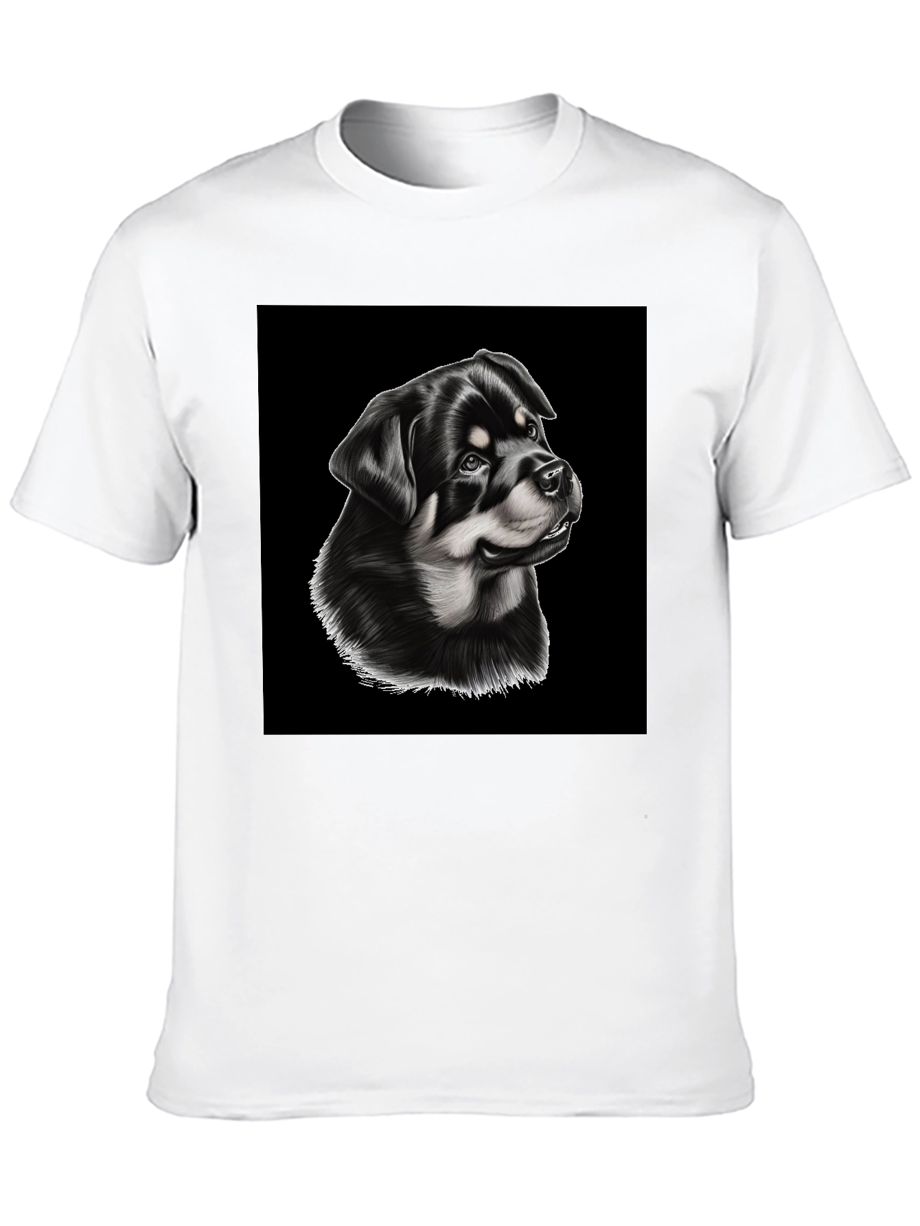 Rottweiler Dog Graphic T-Shirt - Mens Black Tee
