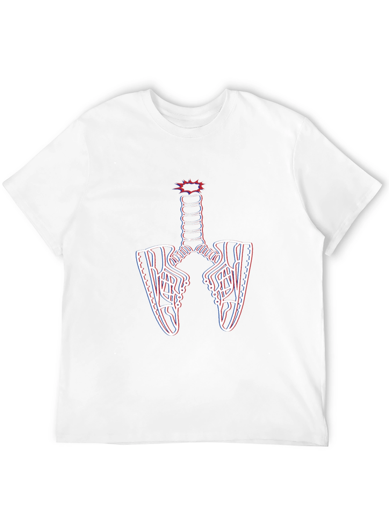 Sneaker Lung Graphic Tee - Black Cotton Blend