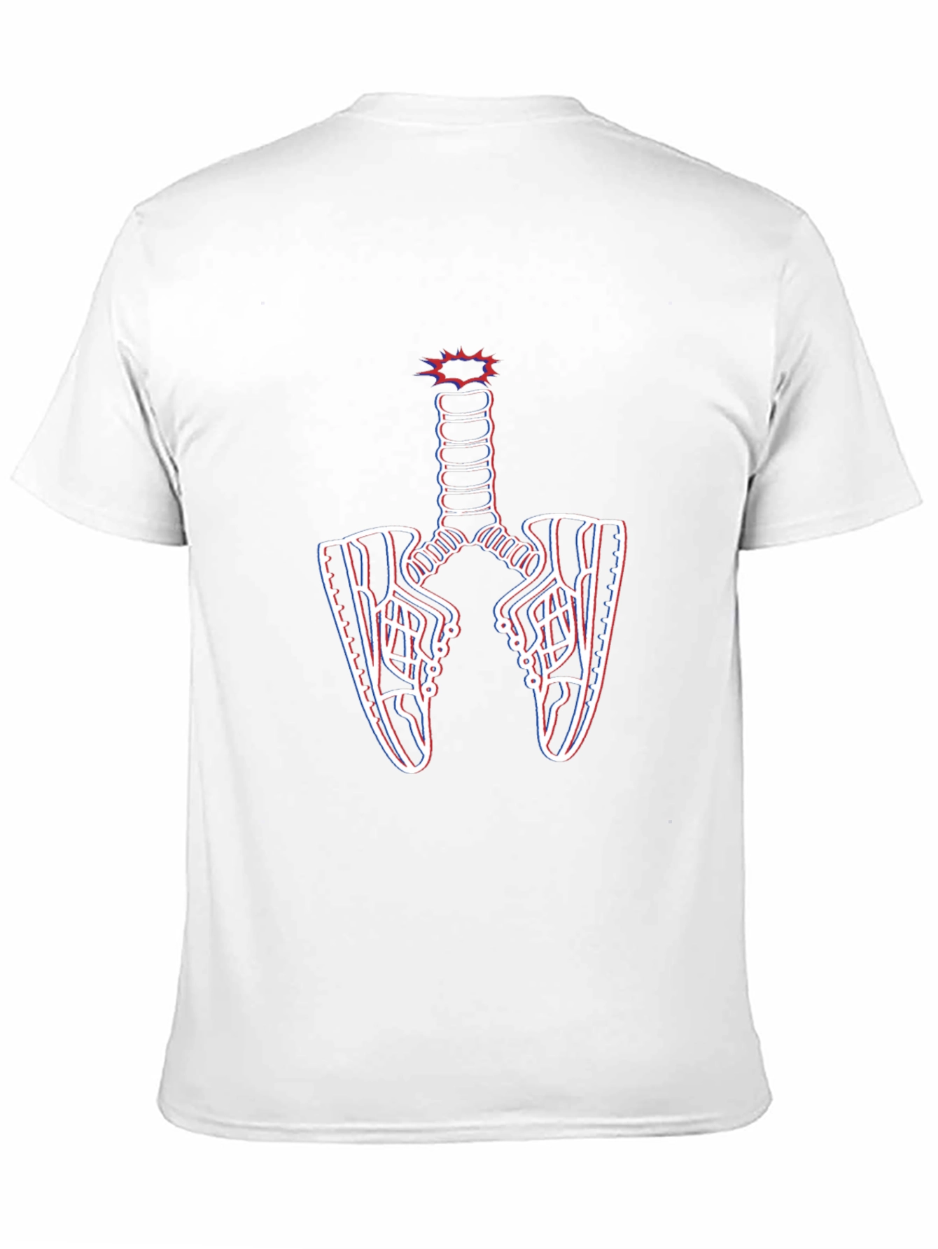 Sneaker Lung Graphic Tee - Black Cotton Blend