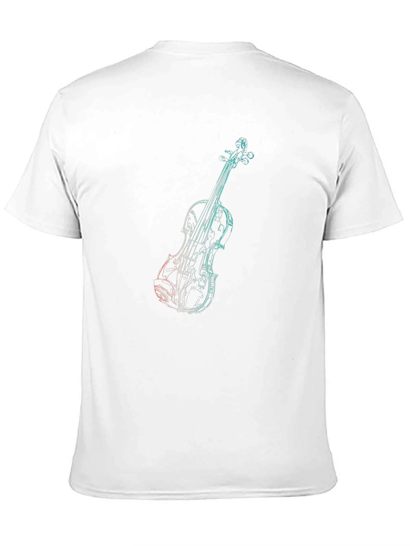 Violin Graphic Tee - Musical Mens Black T-Shirt