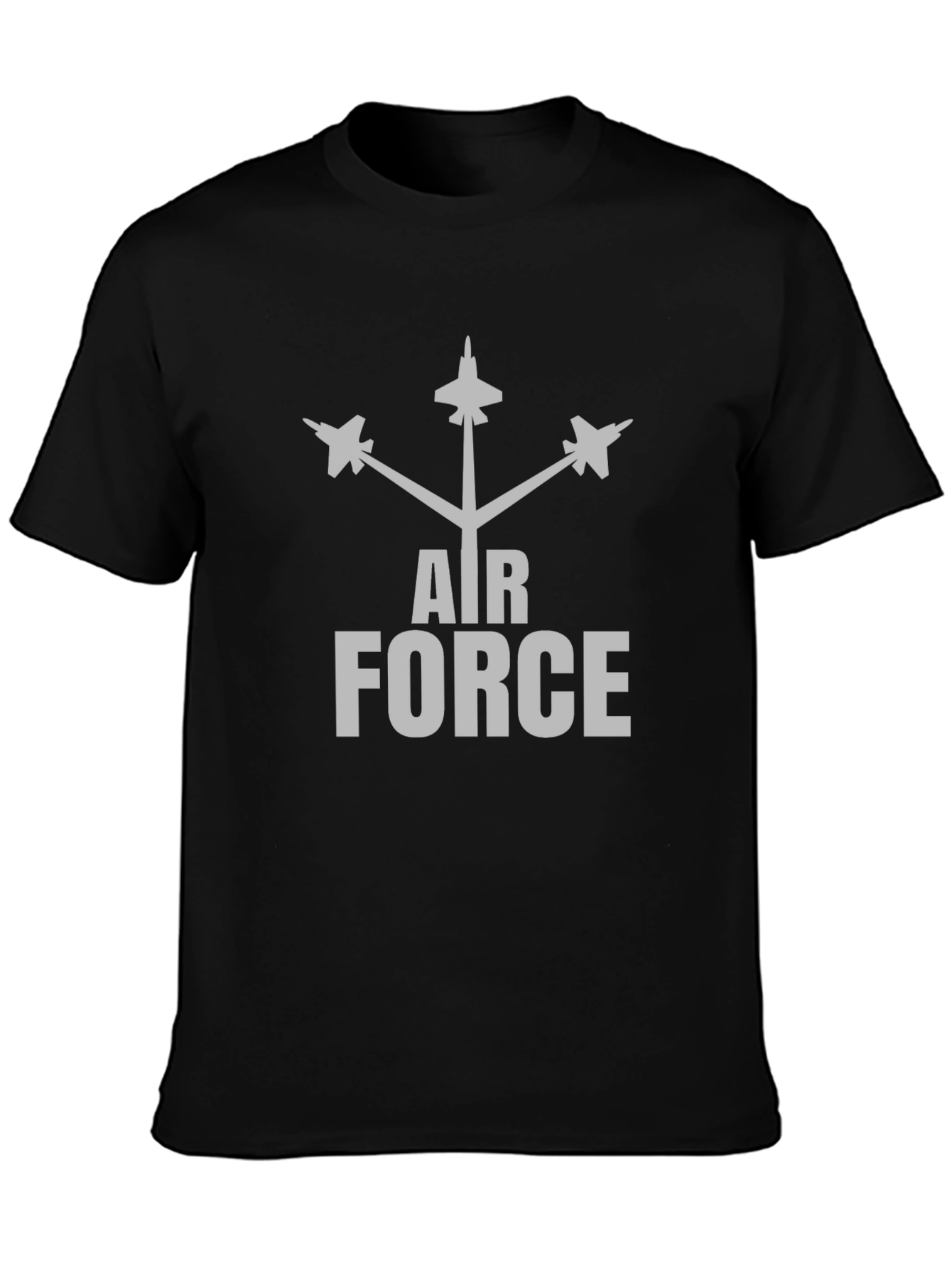Air Force Graphic Print Black T-Shirt