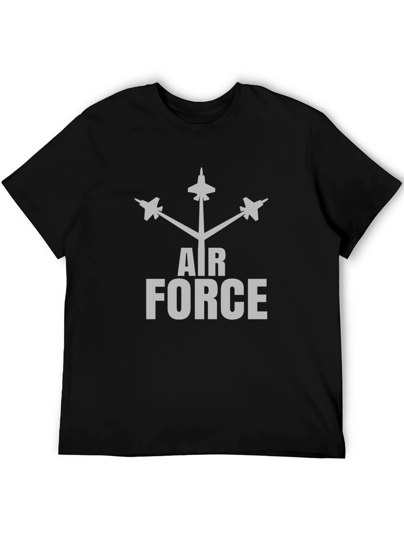 Air Force Graphic Print Black T-Shirt