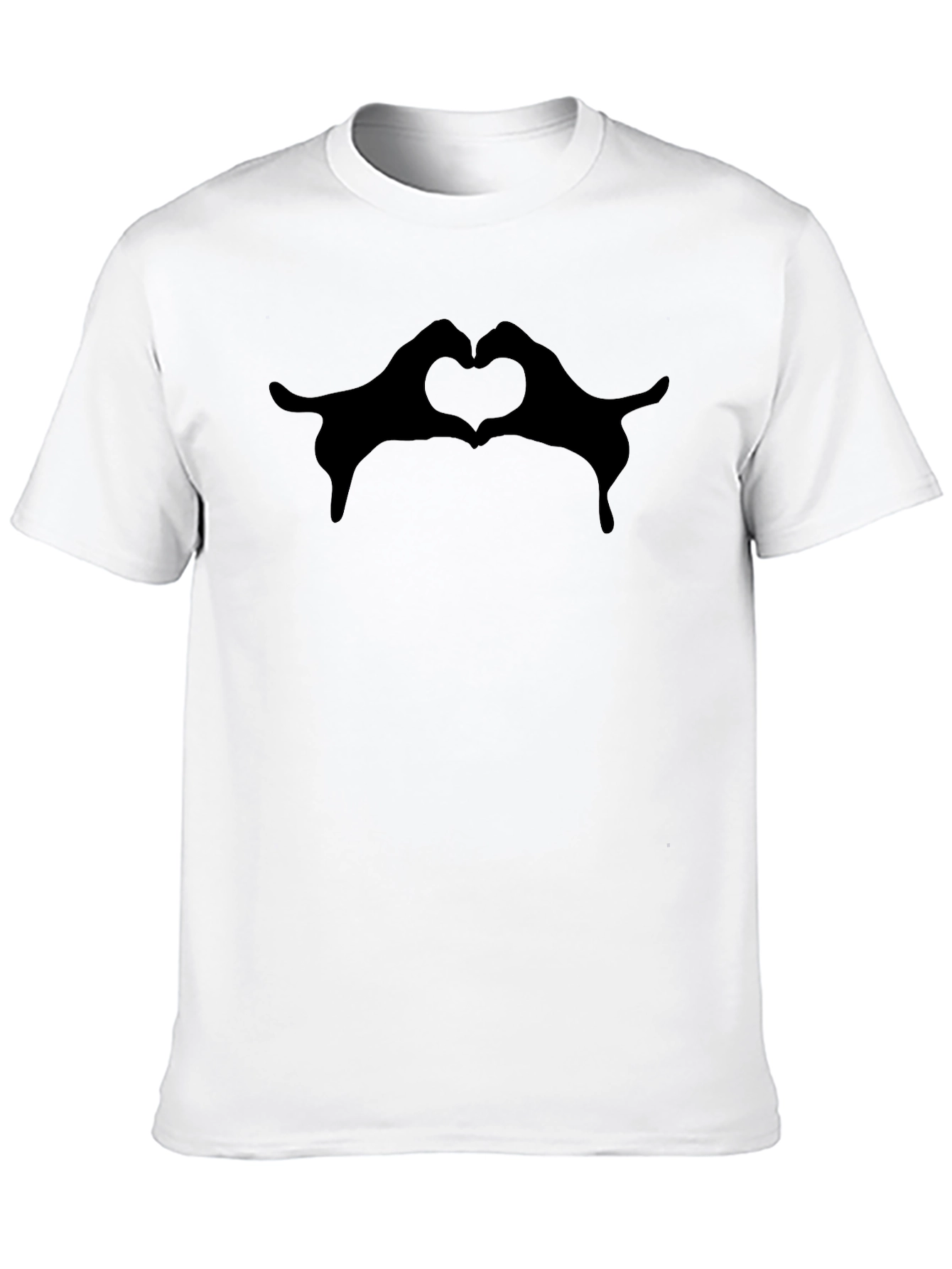 Heart Hands Graphic Tee - Trendy Casual Top