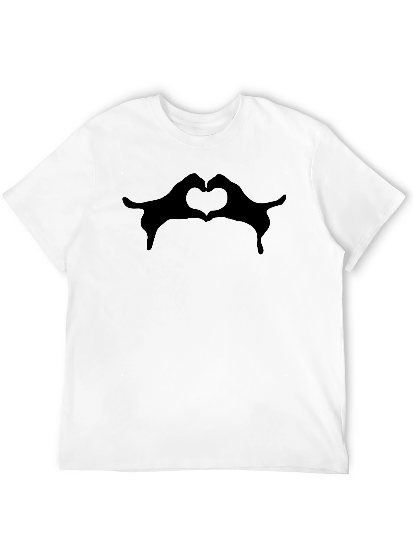 Heart Hands Graphic Tee - Trendy Casual Top