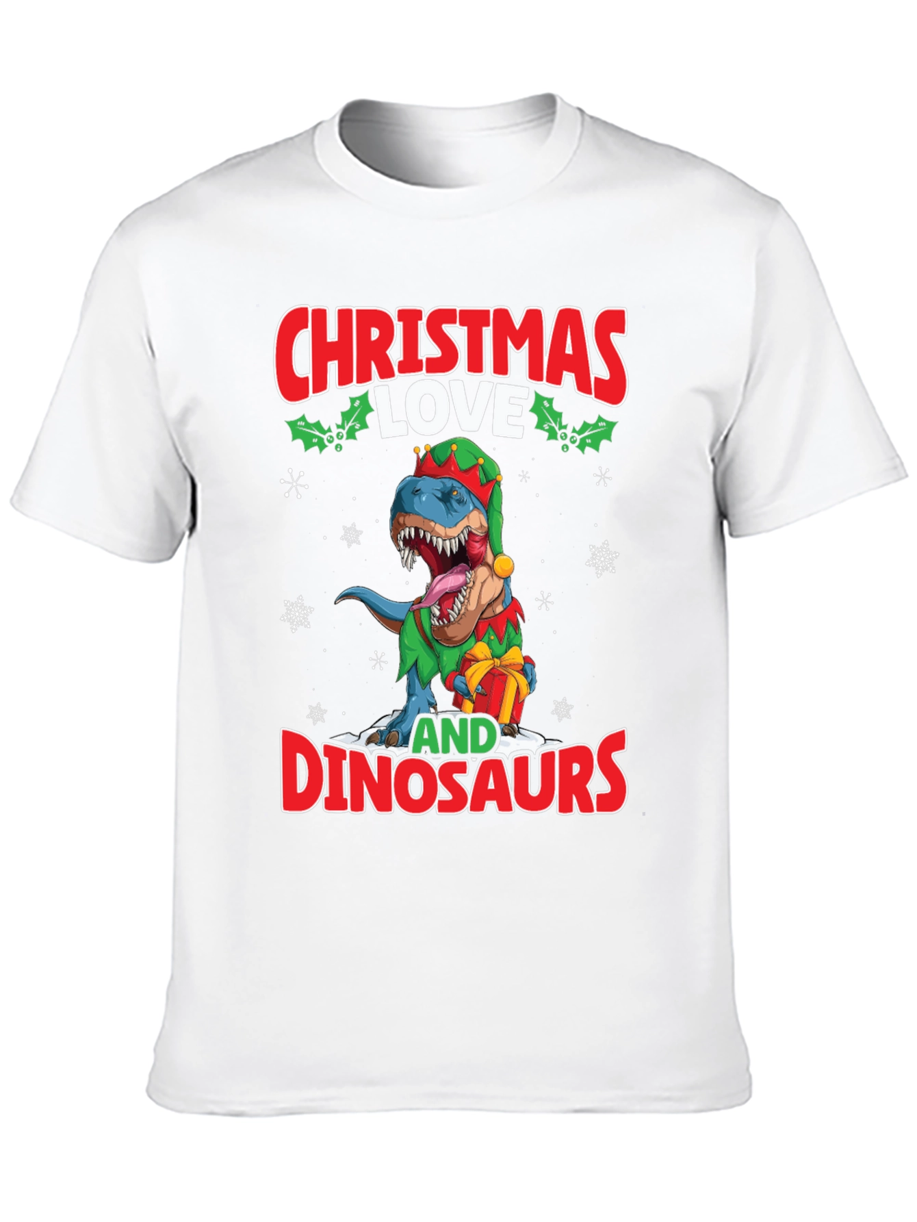 Christmas Love and Dinosaurs T-Shirt