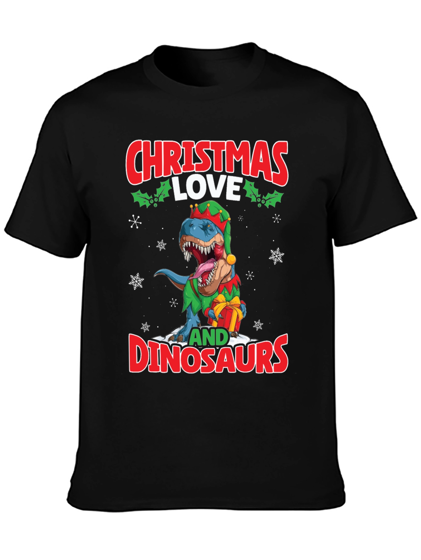 Christmas Love and Dinosaurs T-Shirt