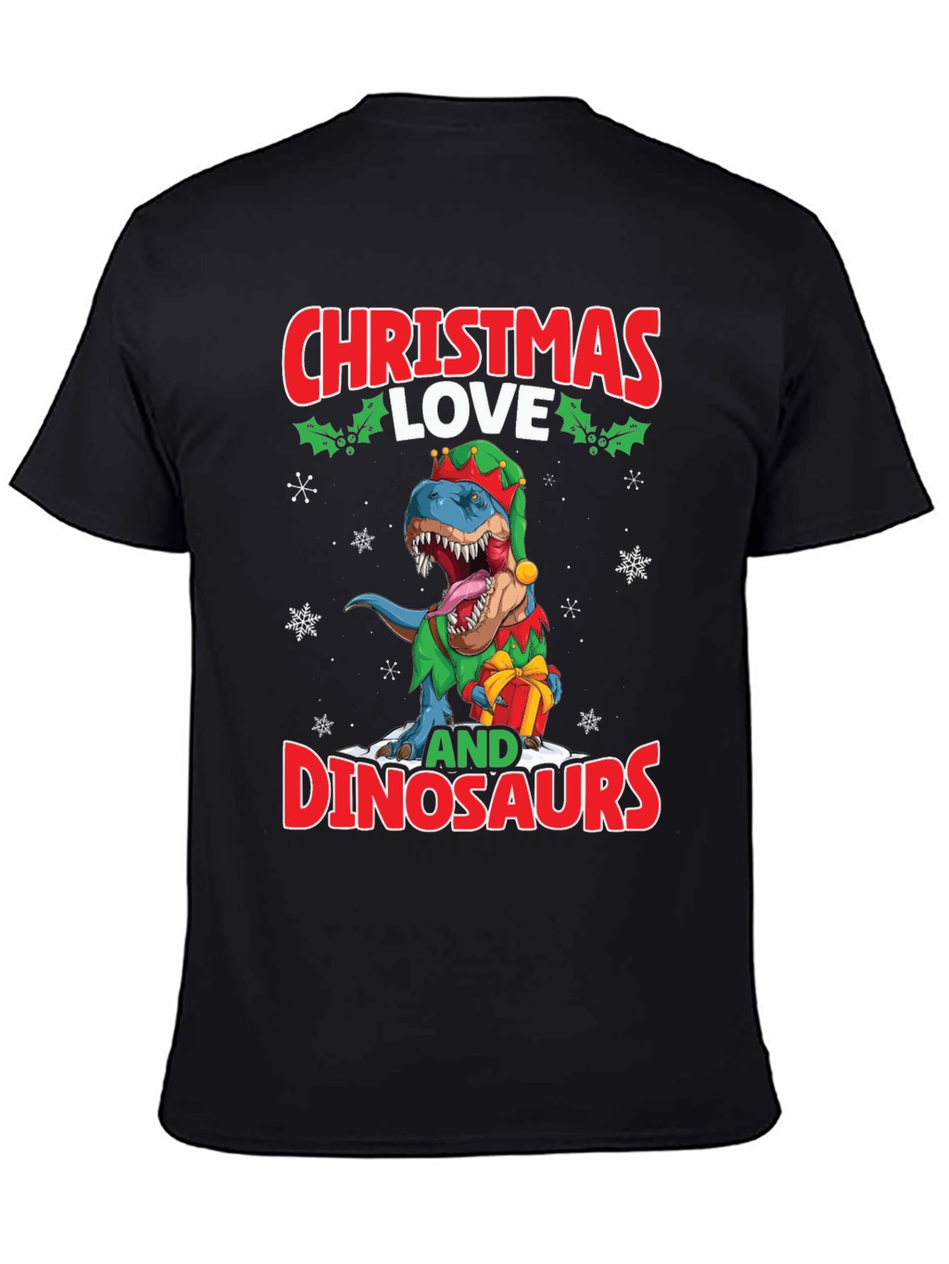Christmas Love and Dinosaurs T-Shirt