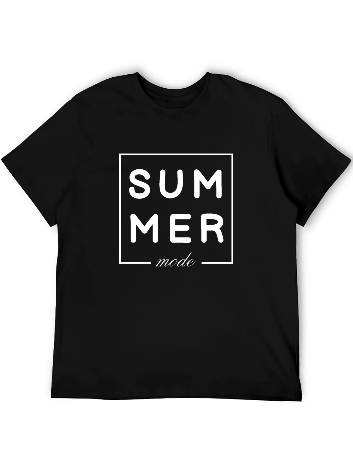 Summer Mode Black Graphic Tee