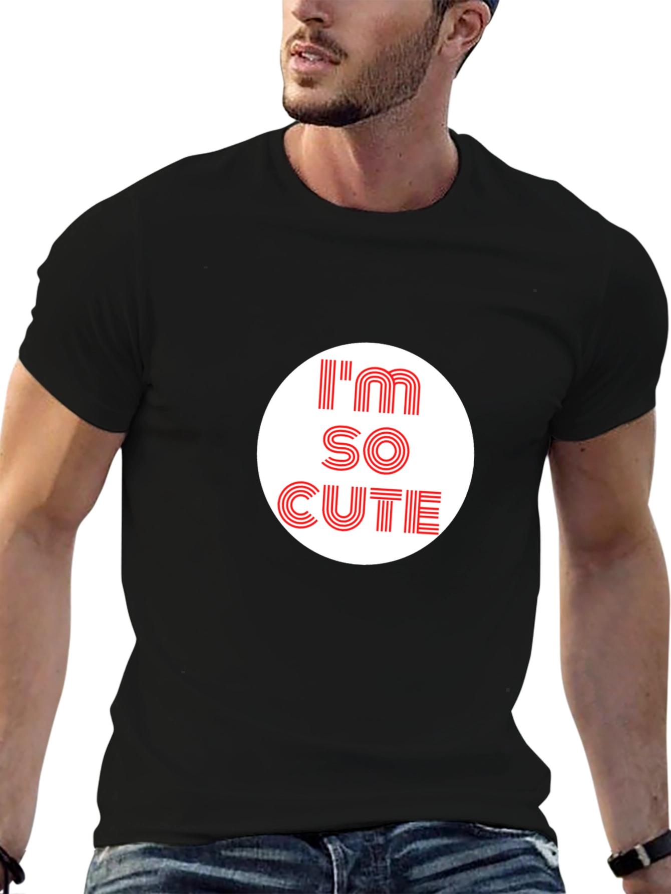 Im So Cute Graphic Tee - Black