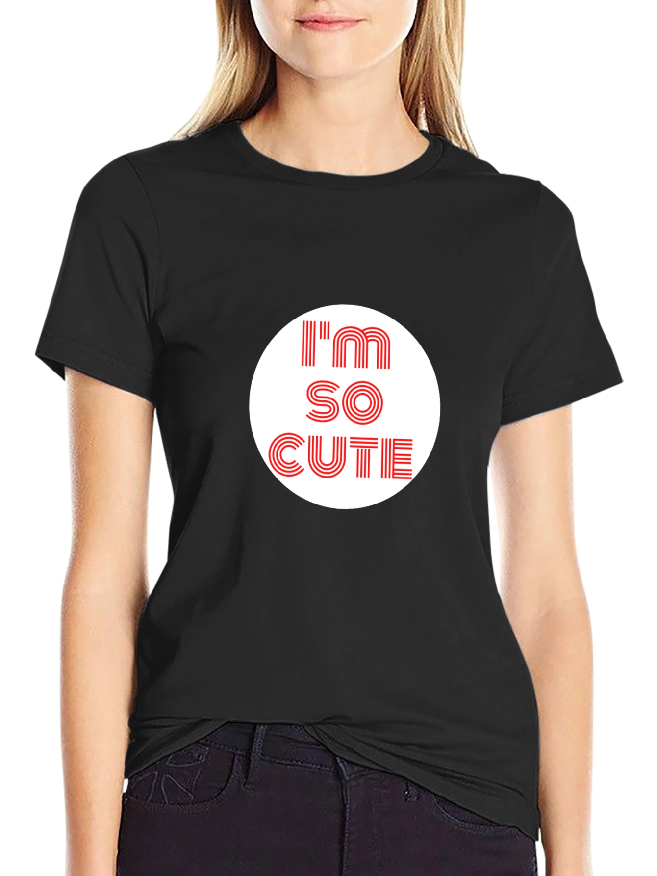 Im So Cute Graphic Tee - Black