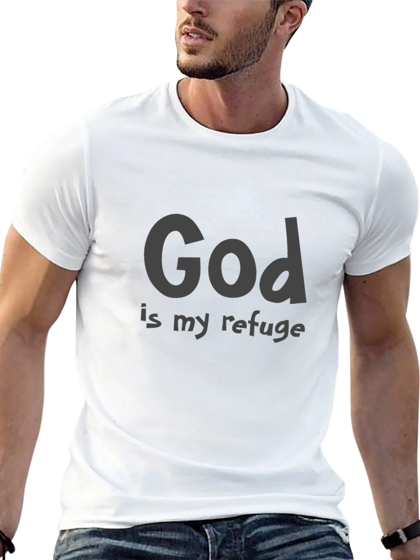 God Is My Refuge Tee - Christian Faith T-Shirt