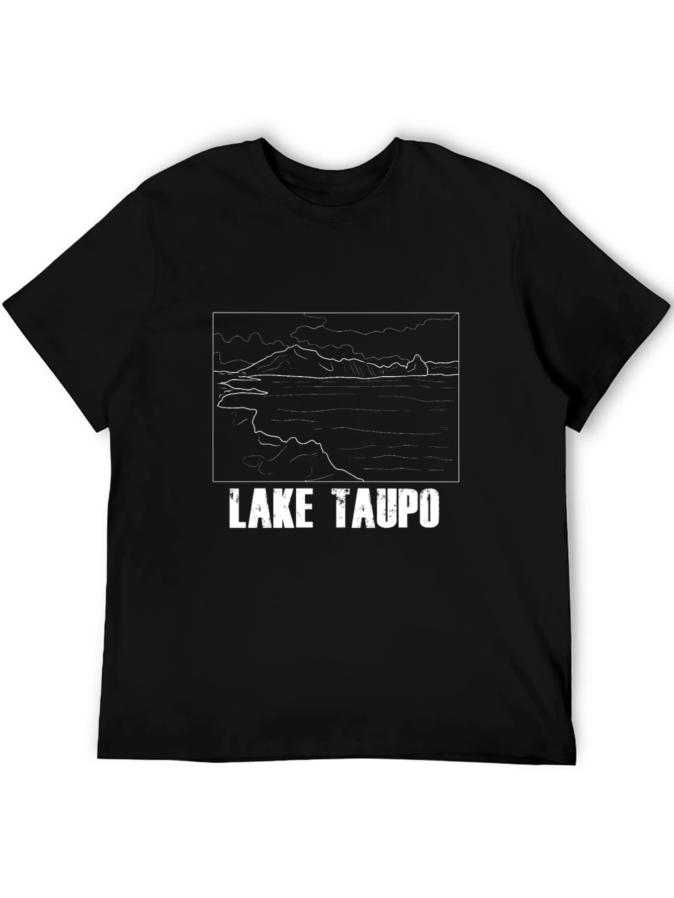 Lake Taupo Graphic T-Shirt - Black
