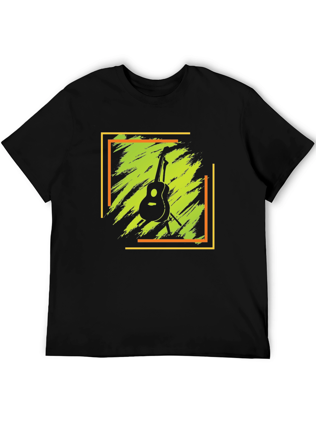 Guitar Graphic Tee - Stylish Black T-Shirt