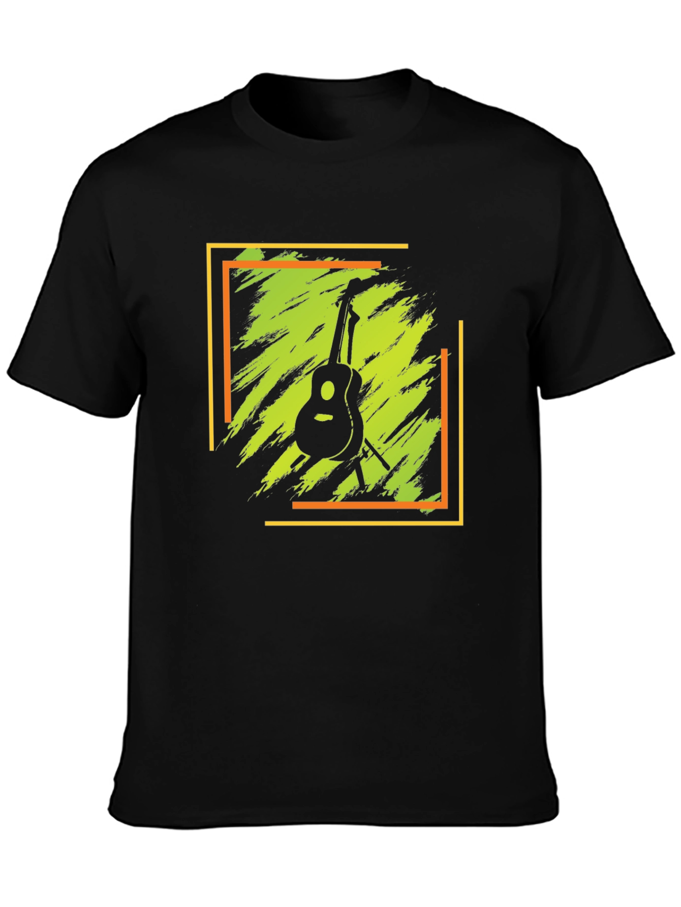 Guitar Graphic Tee - Stylish Black T-Shirt