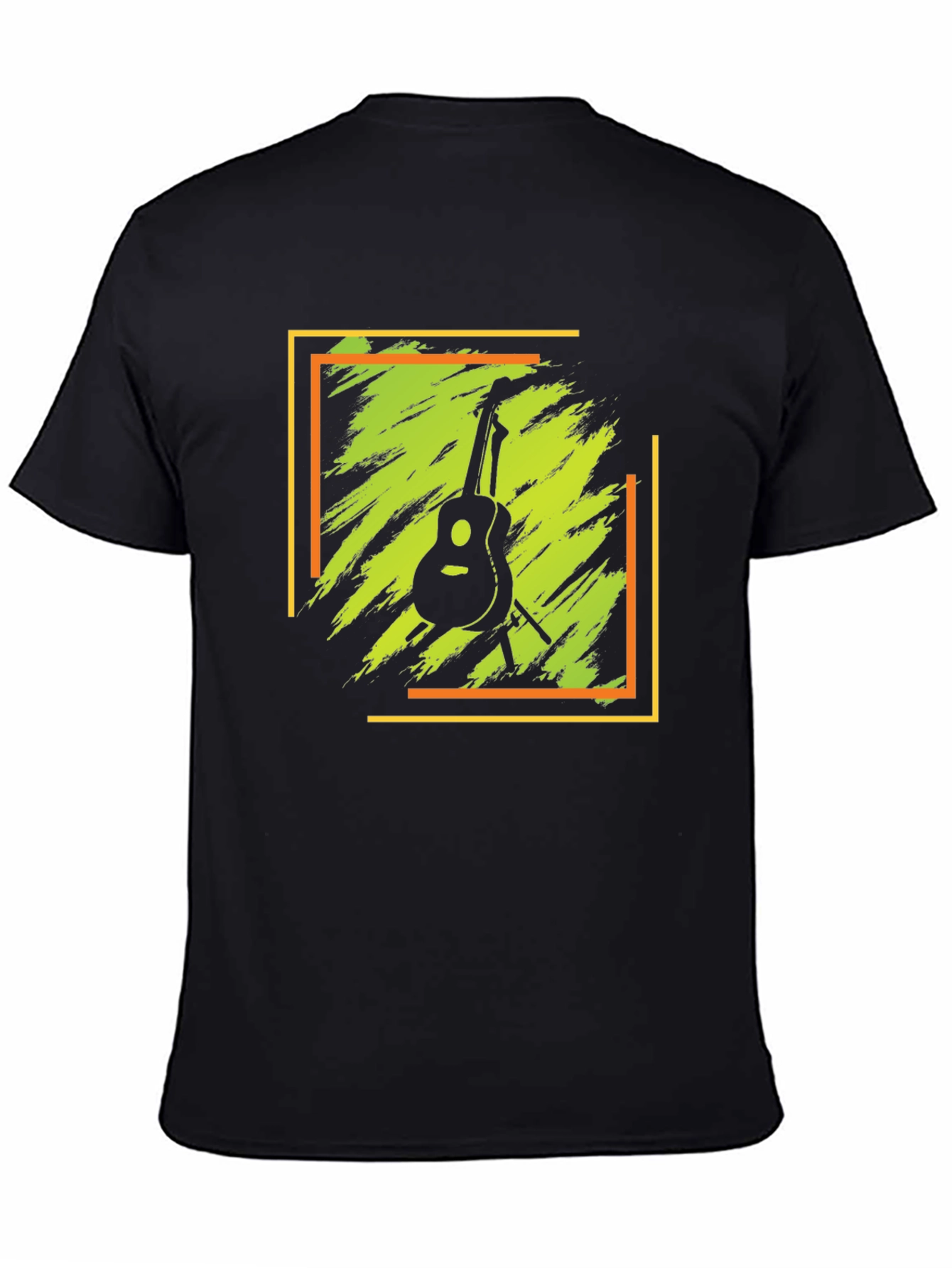 Guitar Graphic Tee - Stylish Black T-Shirt