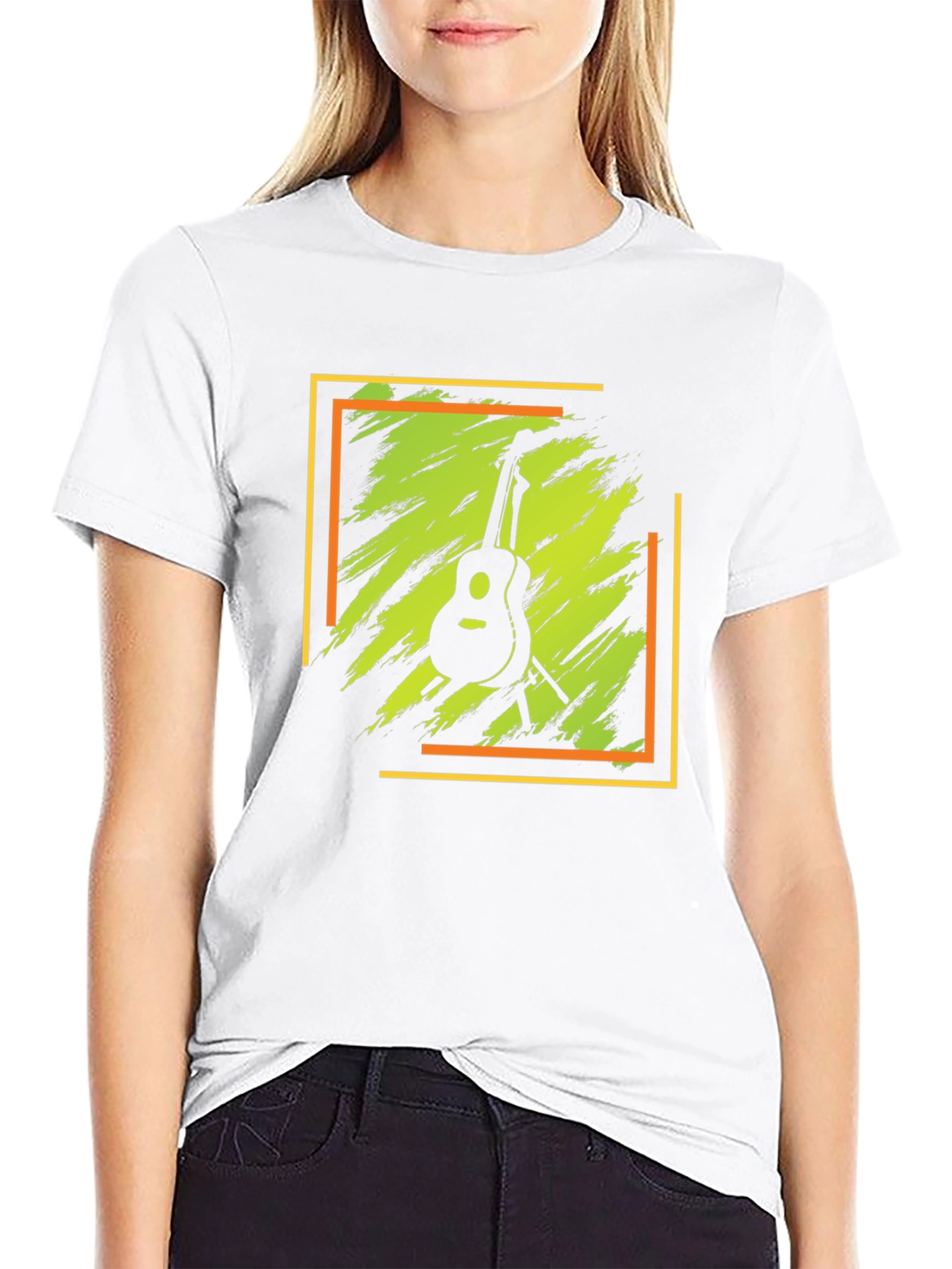 Guitar Graphic Tee - Stylish Black T-Shirt