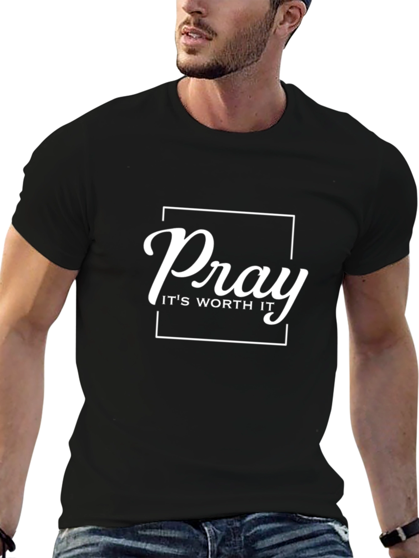 Pray Its Worth It Graphic T-Shirt - Black