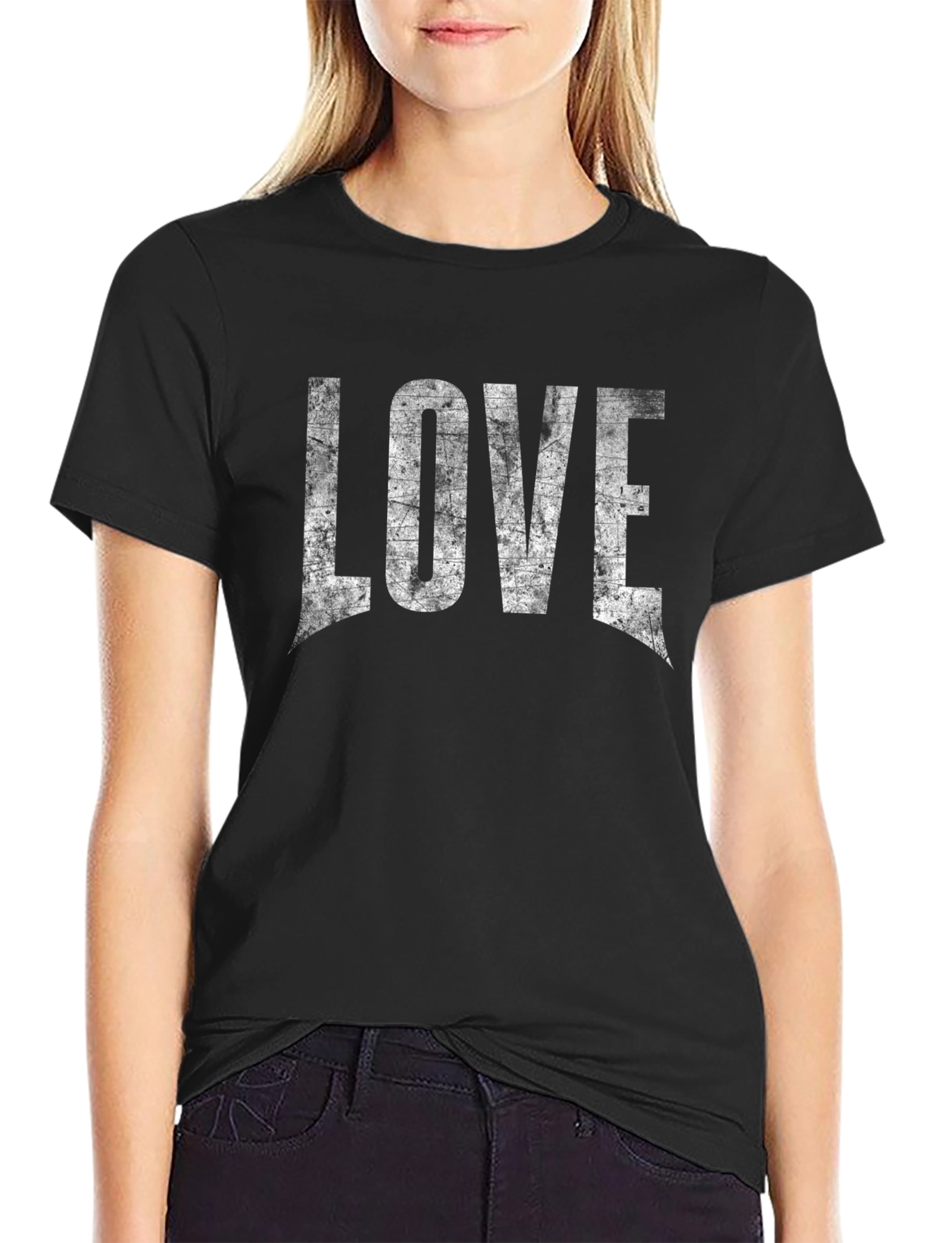 LOVE Graphic T-Shirt - Distressed Design