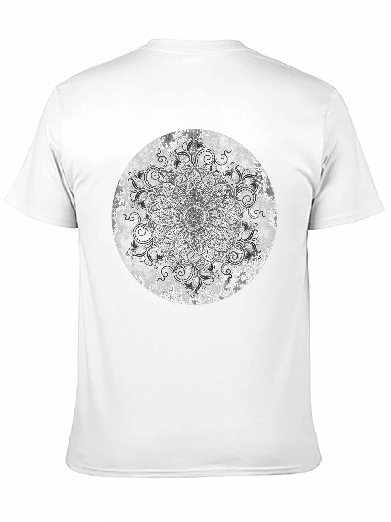 Black Mandala Print T-Shirt