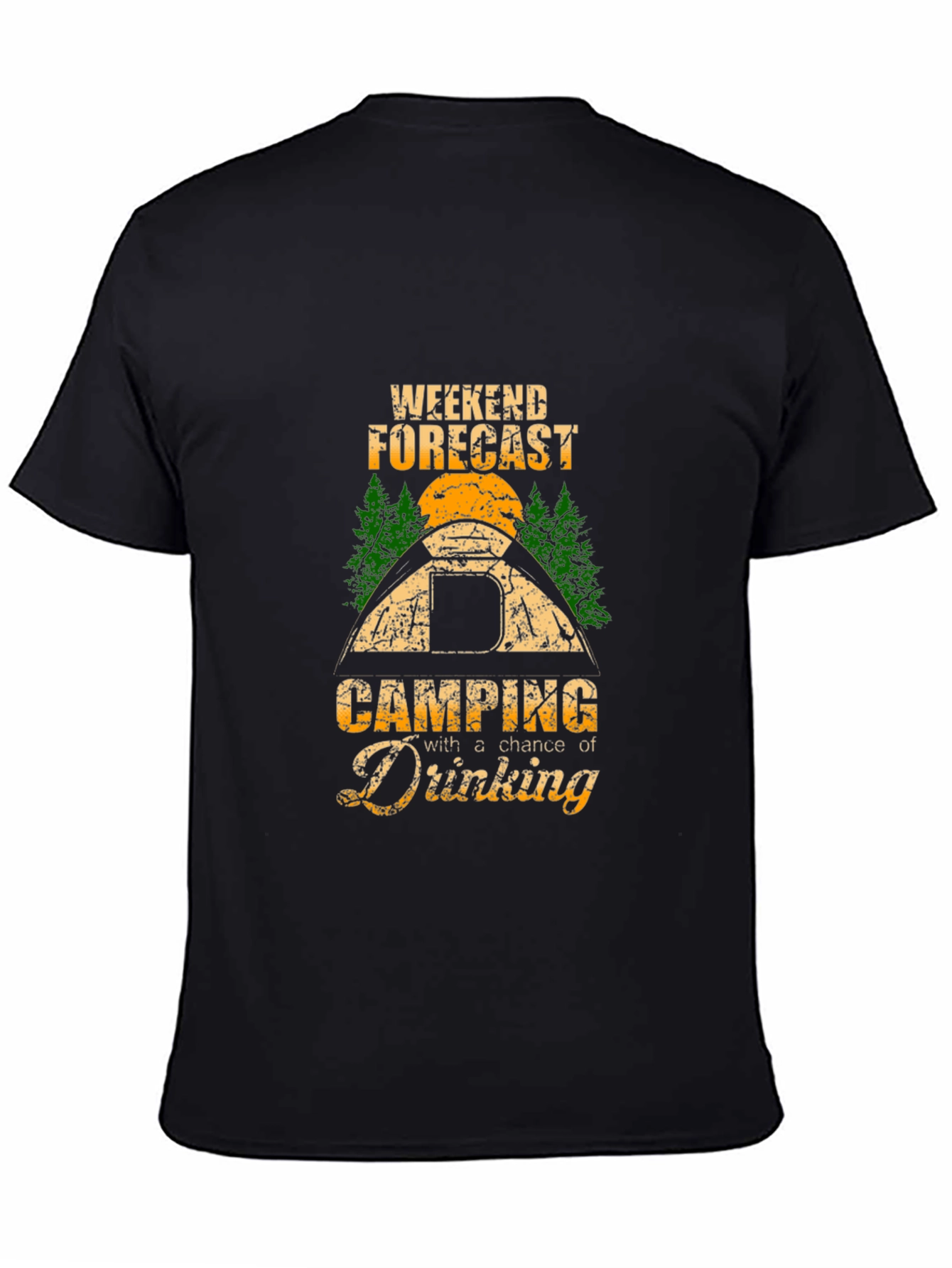 Weekend Forecast Camping Drinking T-Shirt