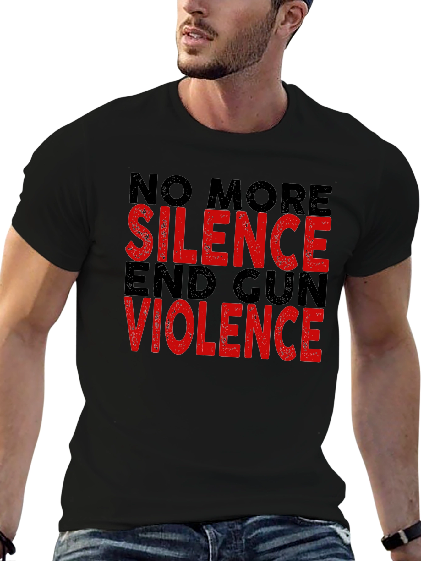 No More Silence End Gun Violence Graphic Tee