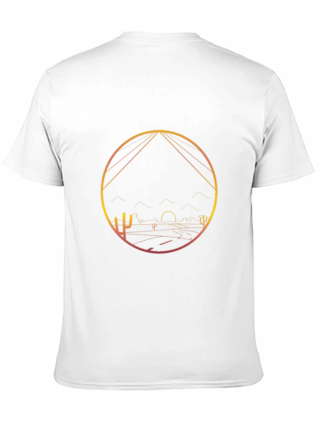 Desert Sunset Graphic Tee - Black Cotton Blend