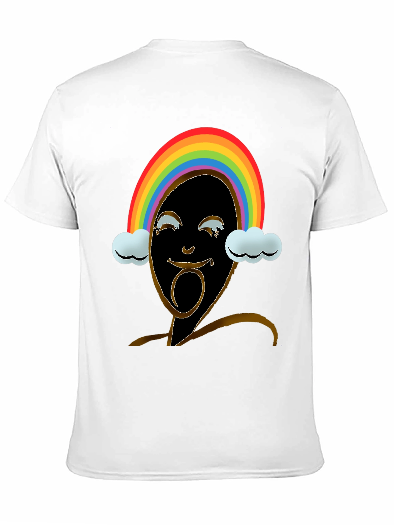 Rainbow Face Graphic Tee - Black