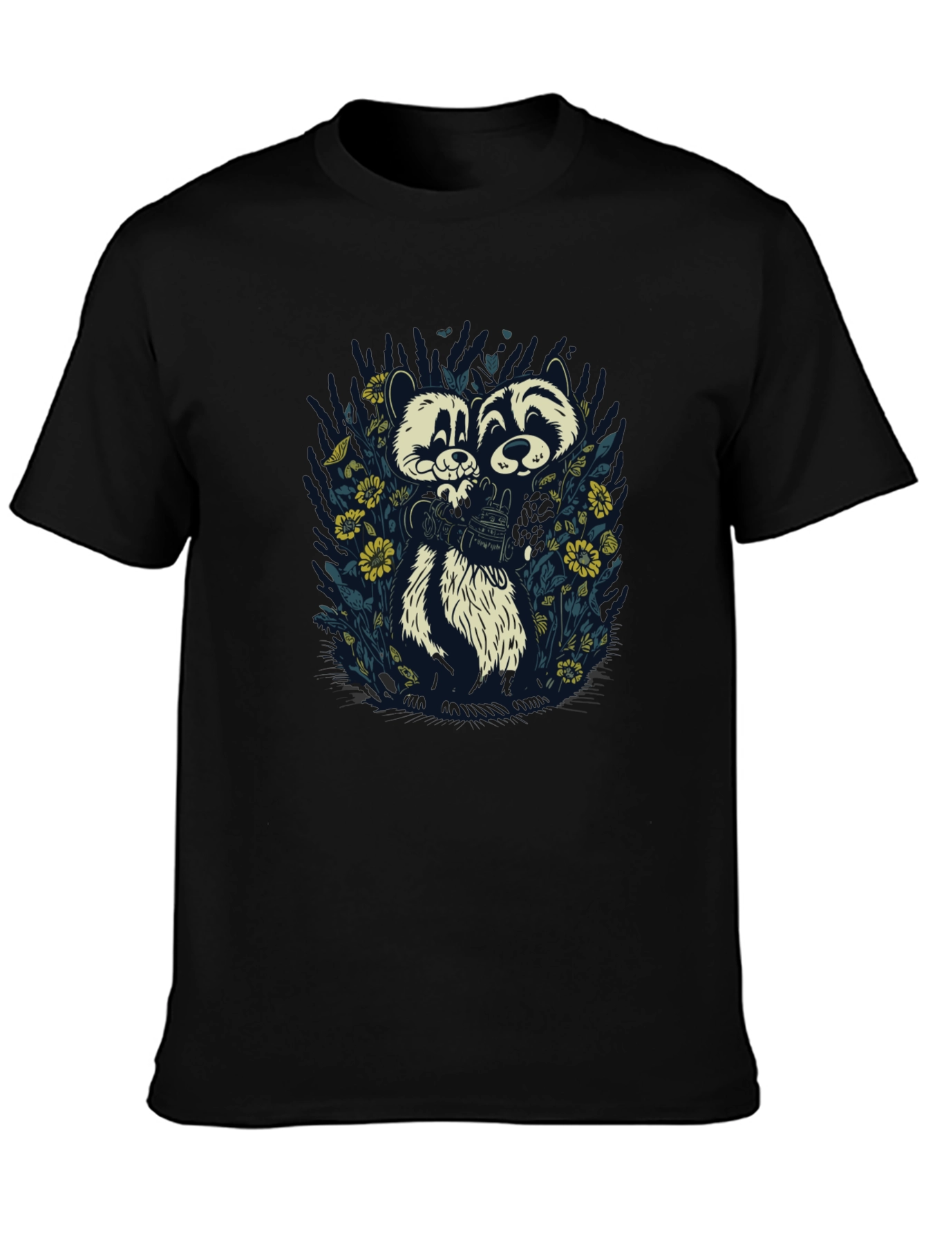 Cute Raccoon Duo Graphic Tee