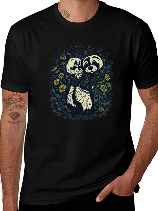 Cute Raccoon Duo Graphic Tee