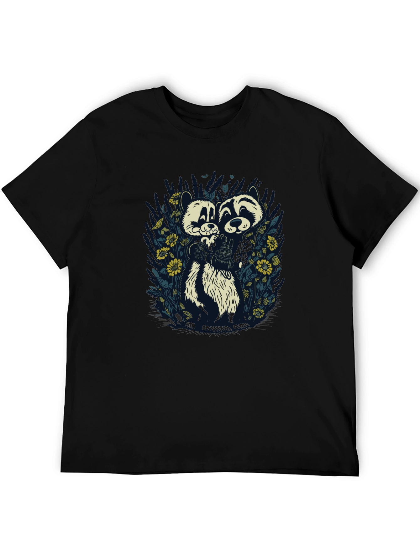 Cute Raccoon Duo Graphic Tee