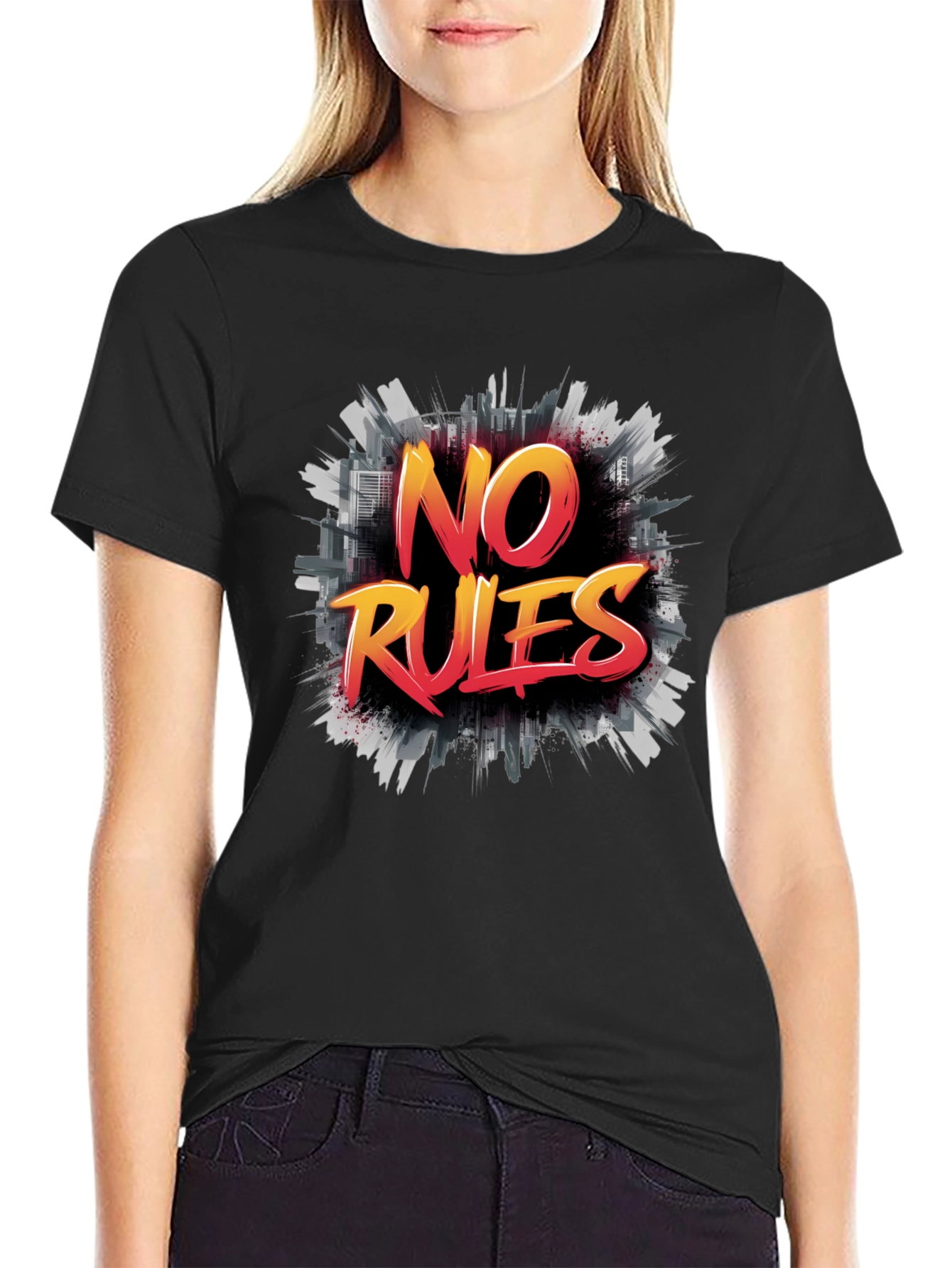No Rules Graphic Tee - Mens Black T-Shirt