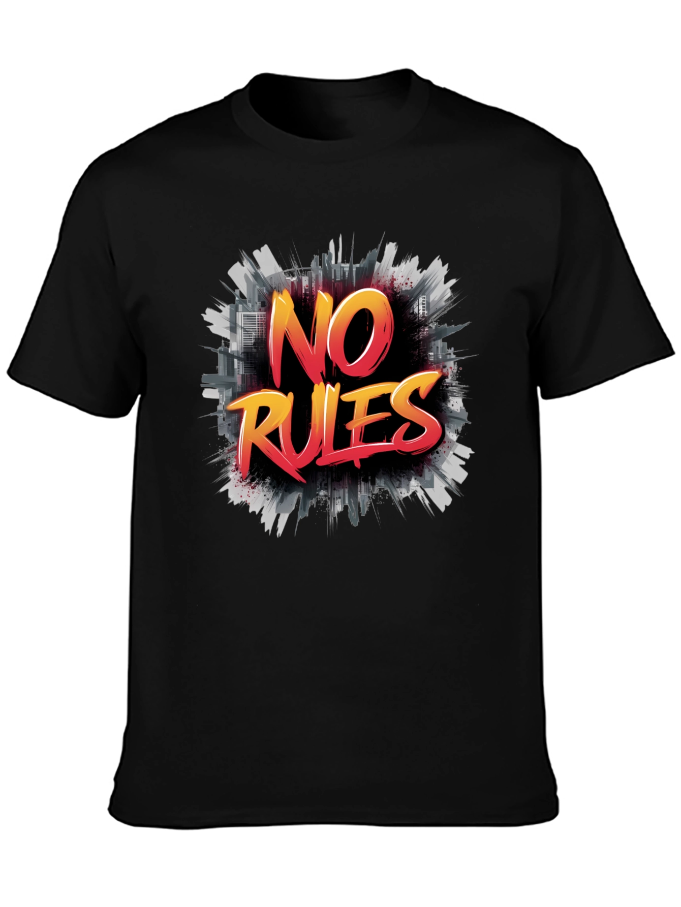 No Rules Graphic Tee - Mens Black T-Shirt
