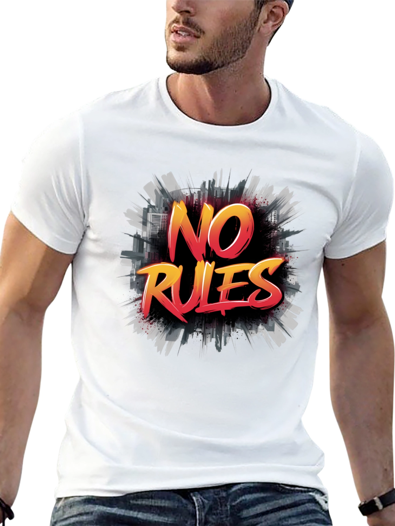 No Rules Graphic Tee - Mens Black T-Shirt