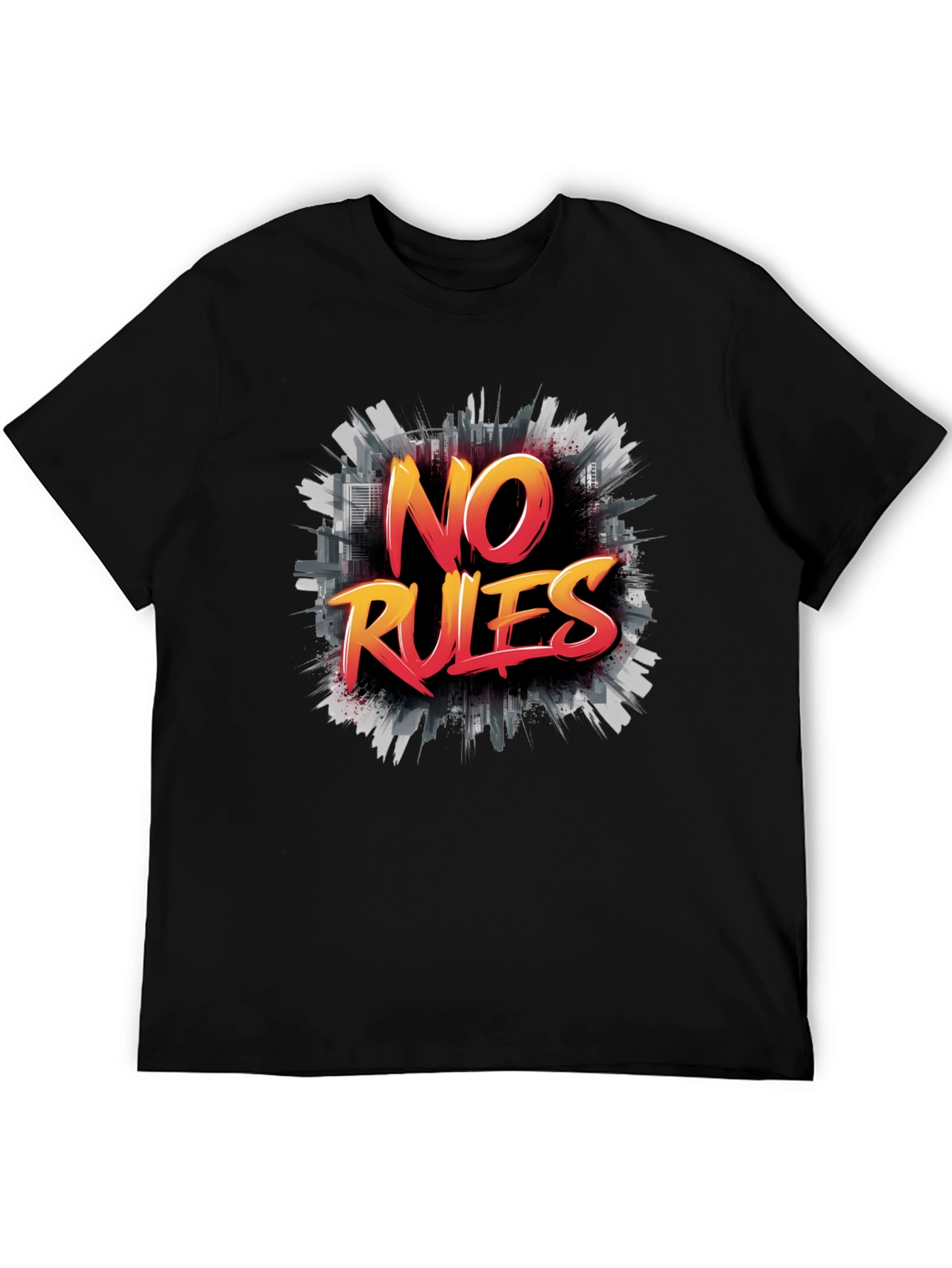 No Rules Graphic Tee - Mens Black T-Shirt