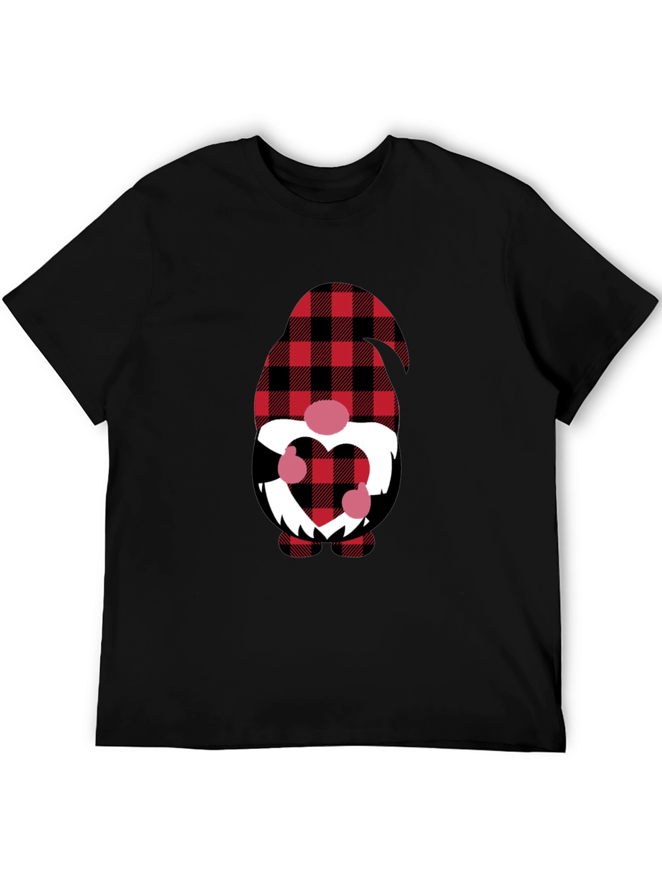 Plaid Gnome Valentines Day T-Shirt
