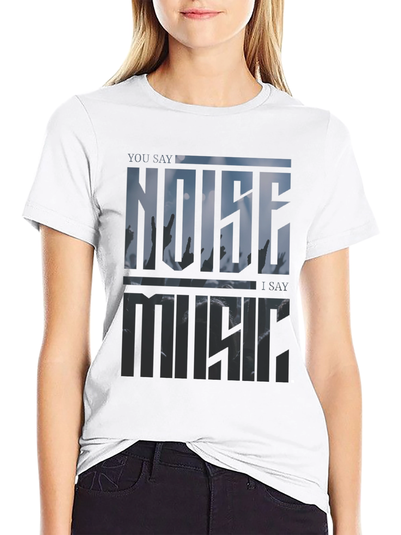 Noise Music Graphic Tee - Modern Style
