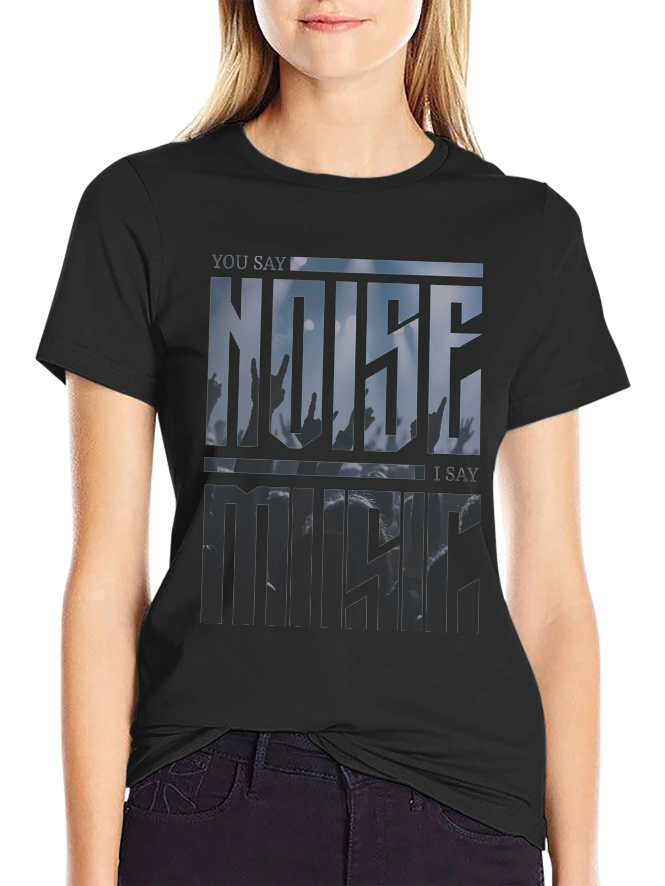 Noise Music Graphic Tee - Modern Style