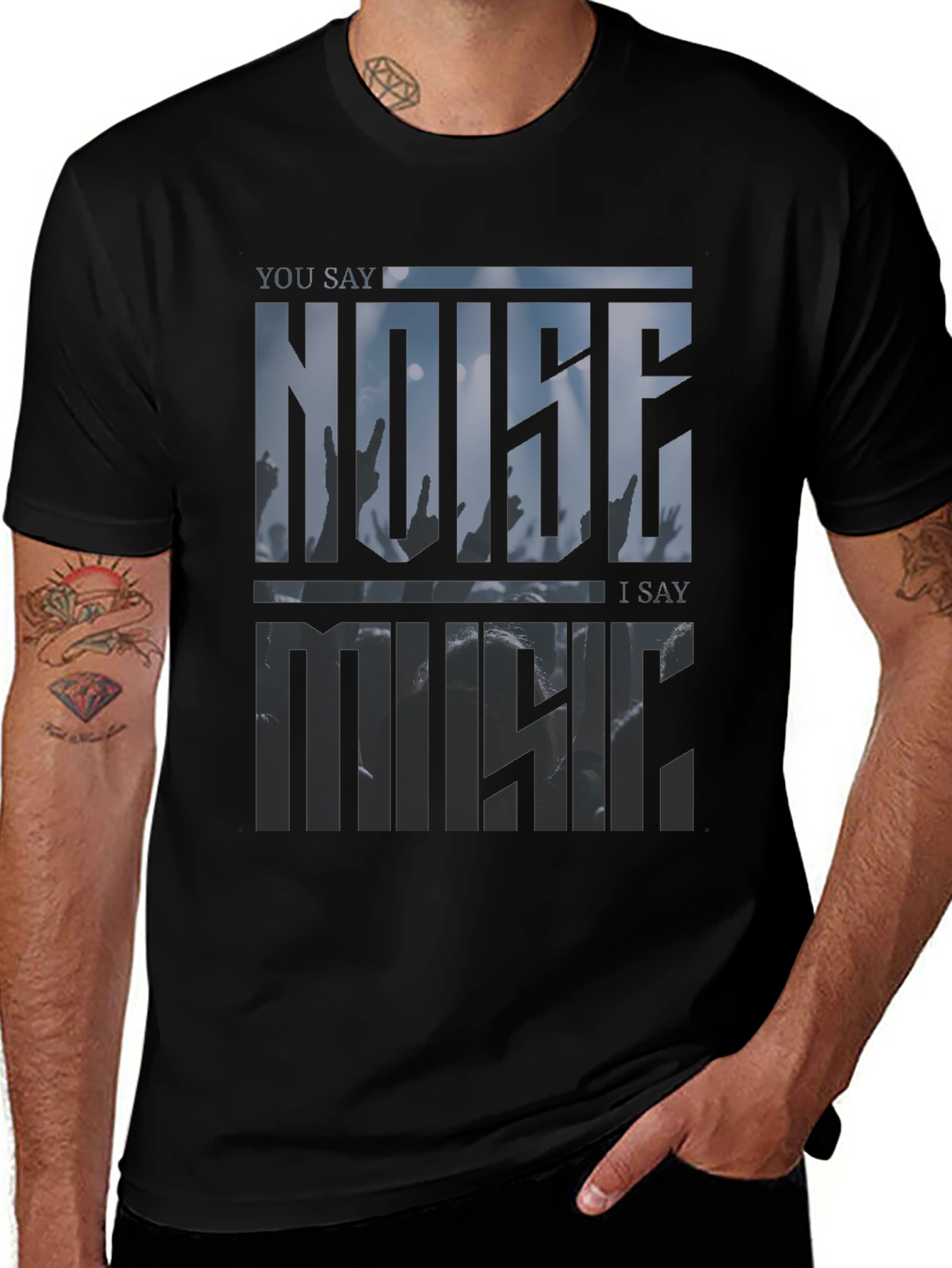 Noise Music Graphic Tee - Modern Style
