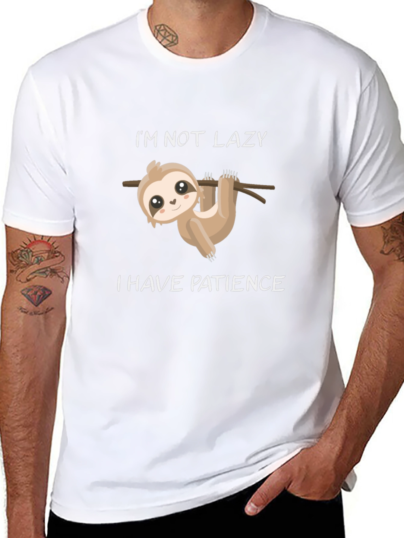 Patience Sloth T-Shirt - Funny Lazy Humor Tee