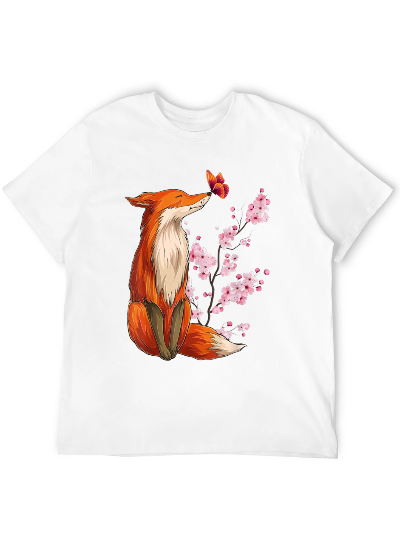 Fox and Butterfly Graphic Tee