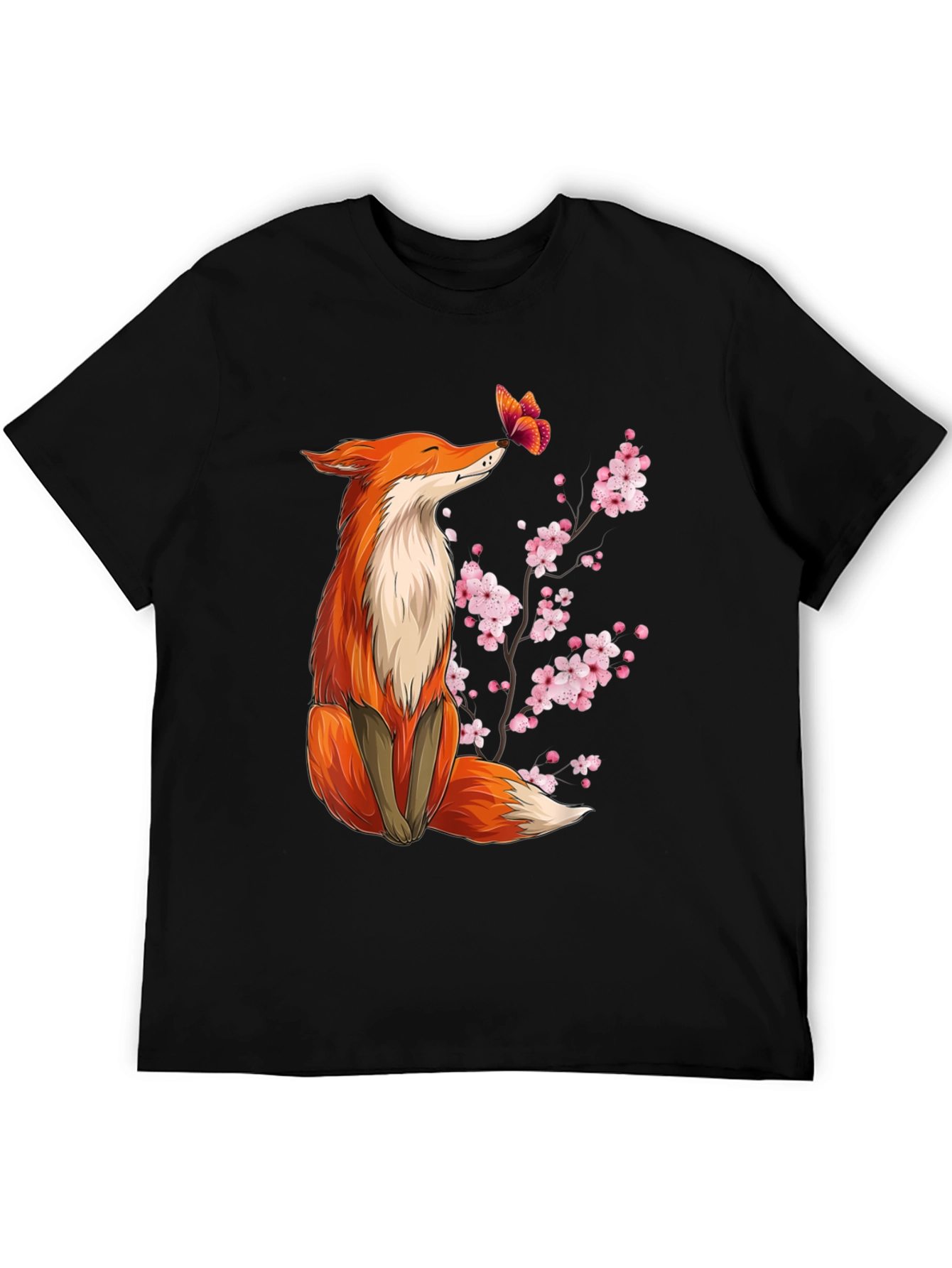Fox and Butterfly Graphic Tee