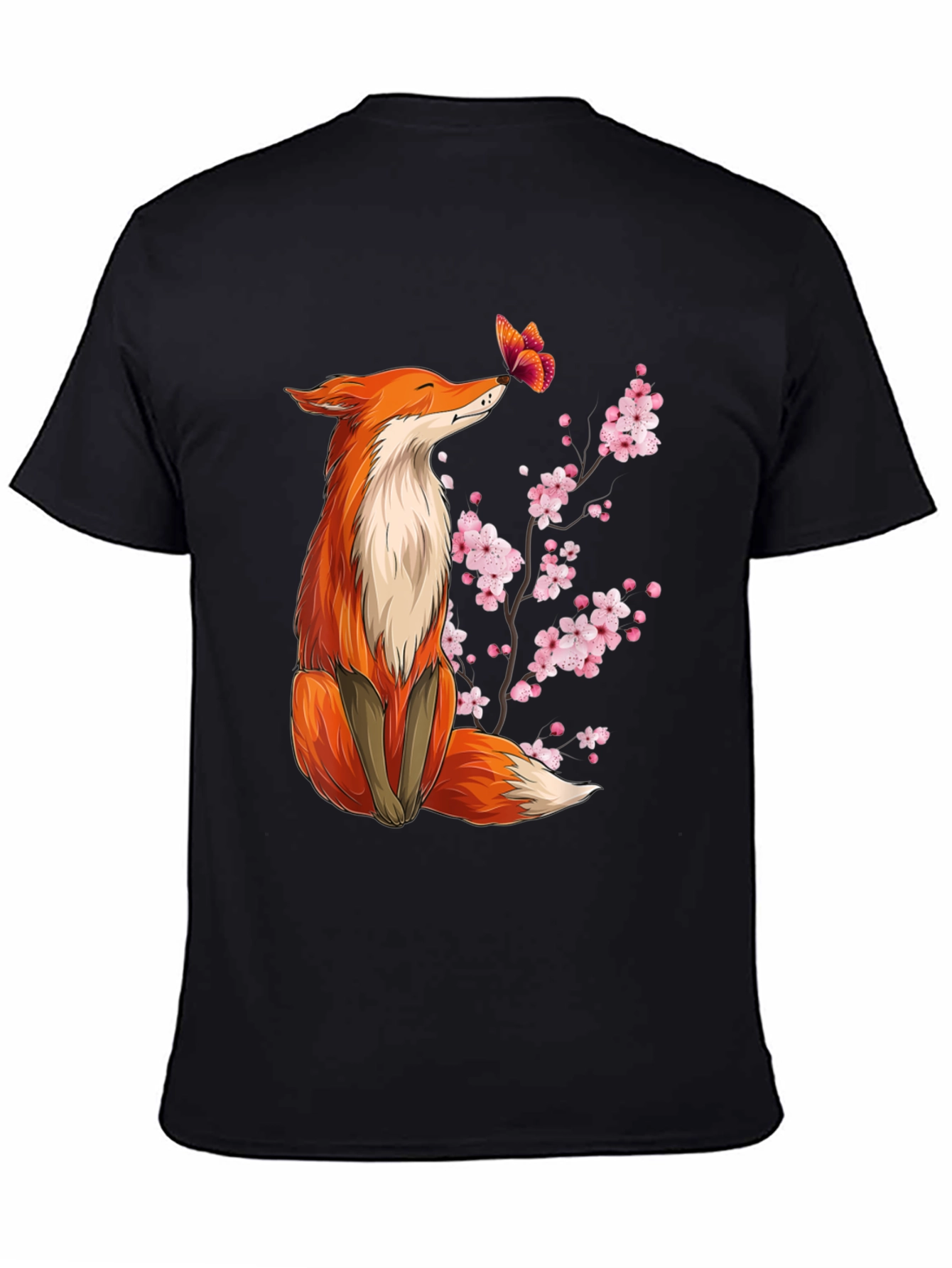 Fox and Butterfly Graphic Tee