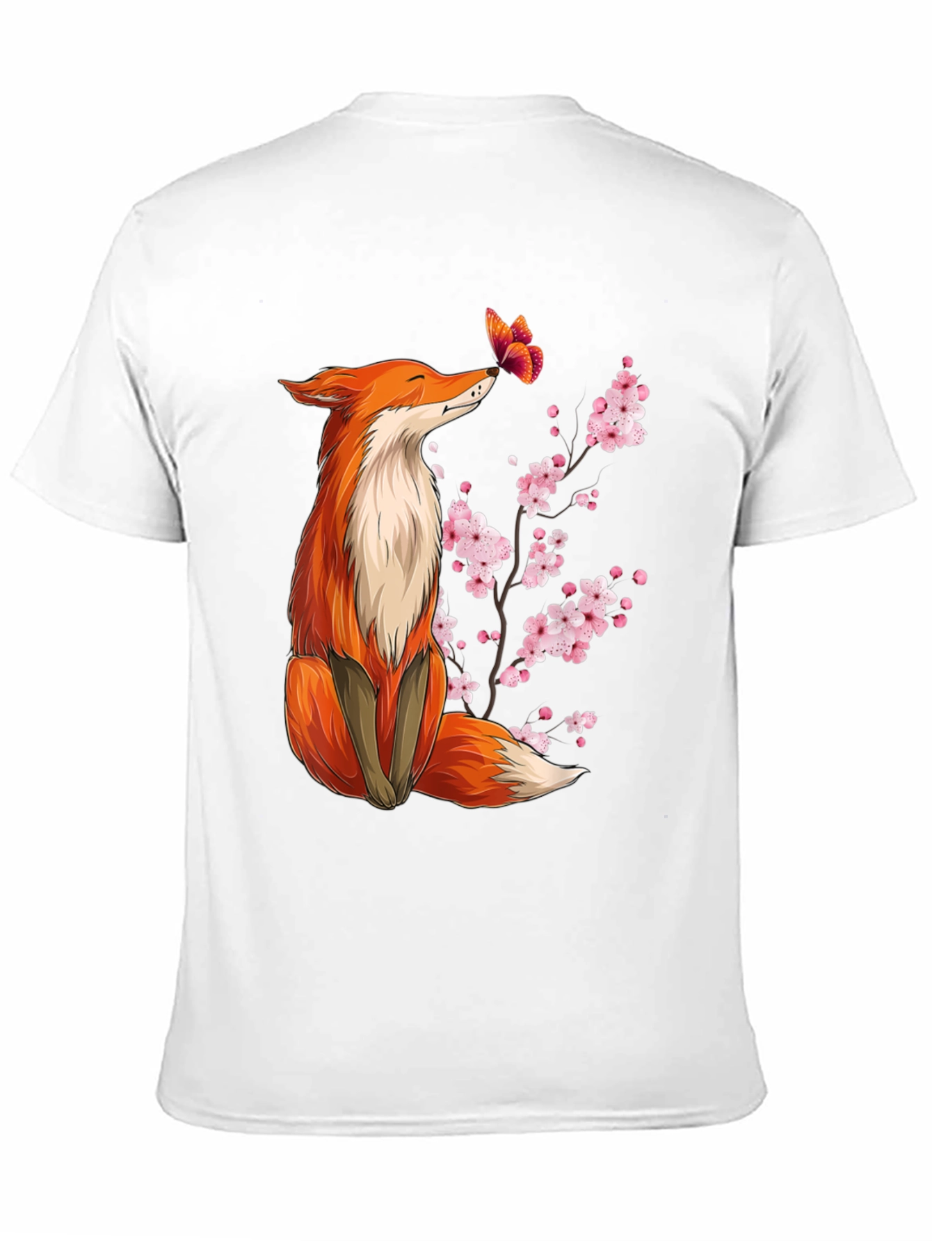 Fox and Butterfly Graphic Tee