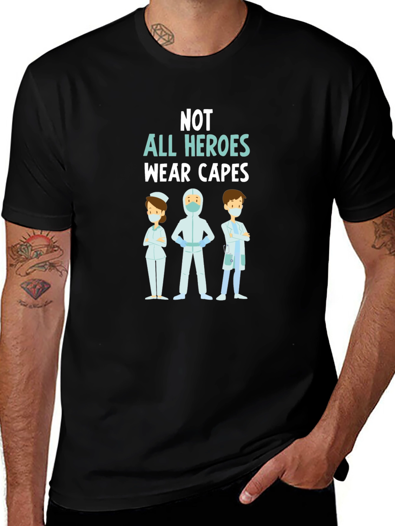Heroes Wear Scrubs T-Shirt Healthcare Hero Tee