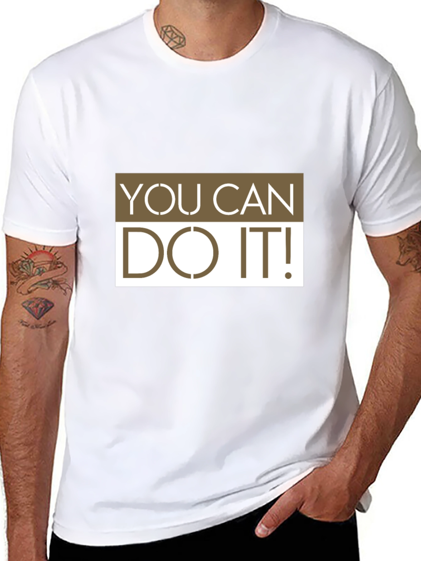 Motivational You Can Do It! Graphic T-Shirt