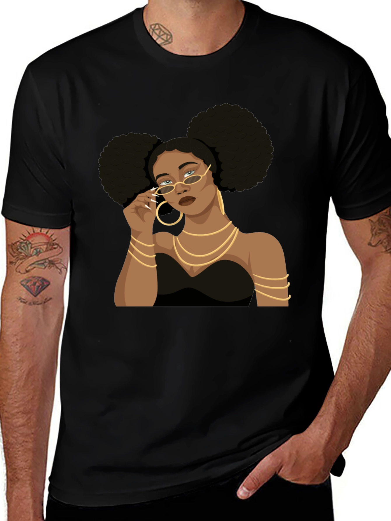 Afro Queen Graphic T-Shirt - Stylish & Bold
