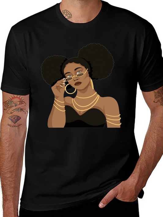 Afro Queen Graphic T-Shirt - Stylish & Bold