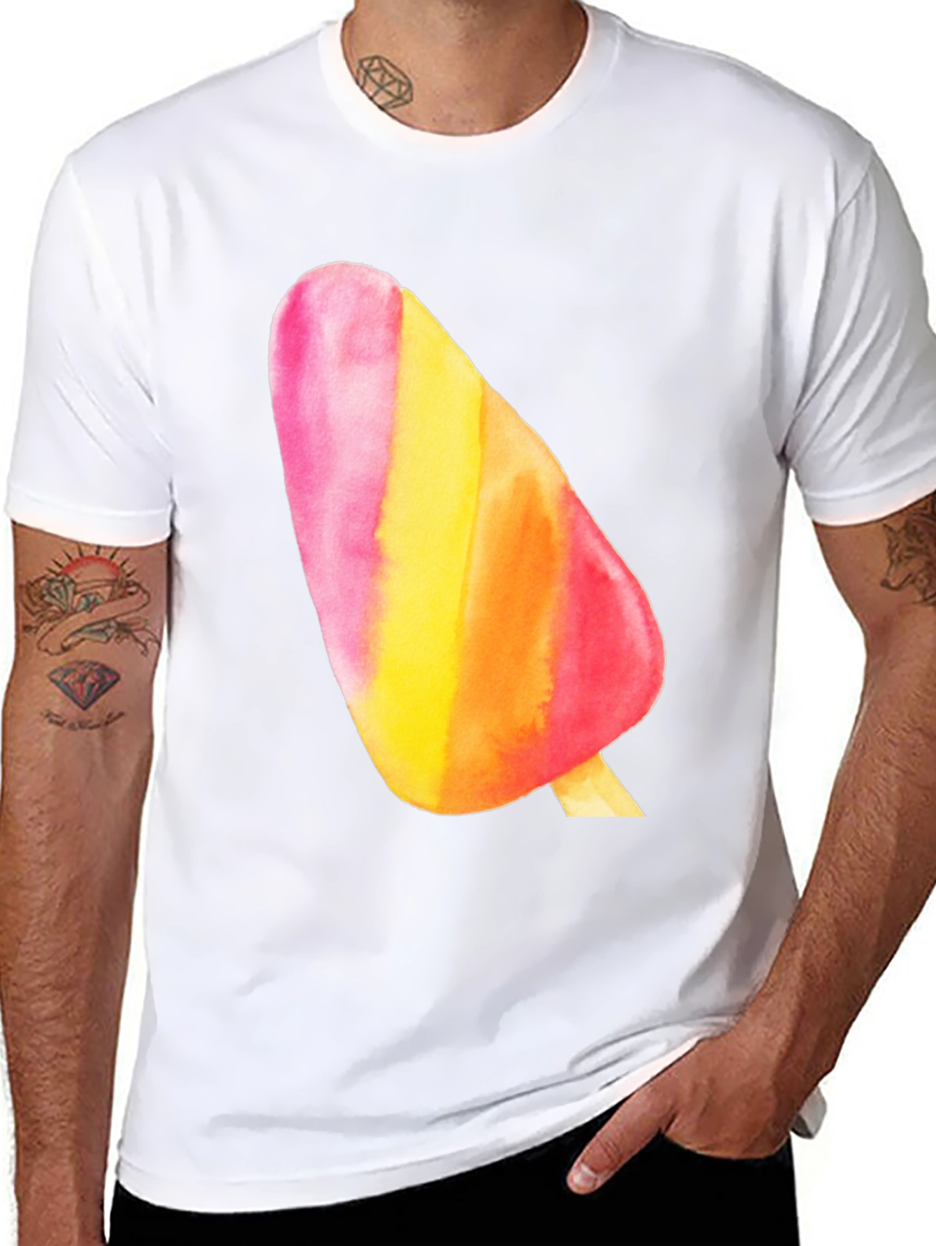 Retro Popsicle Graphic Tee - Summer Fun Shirt