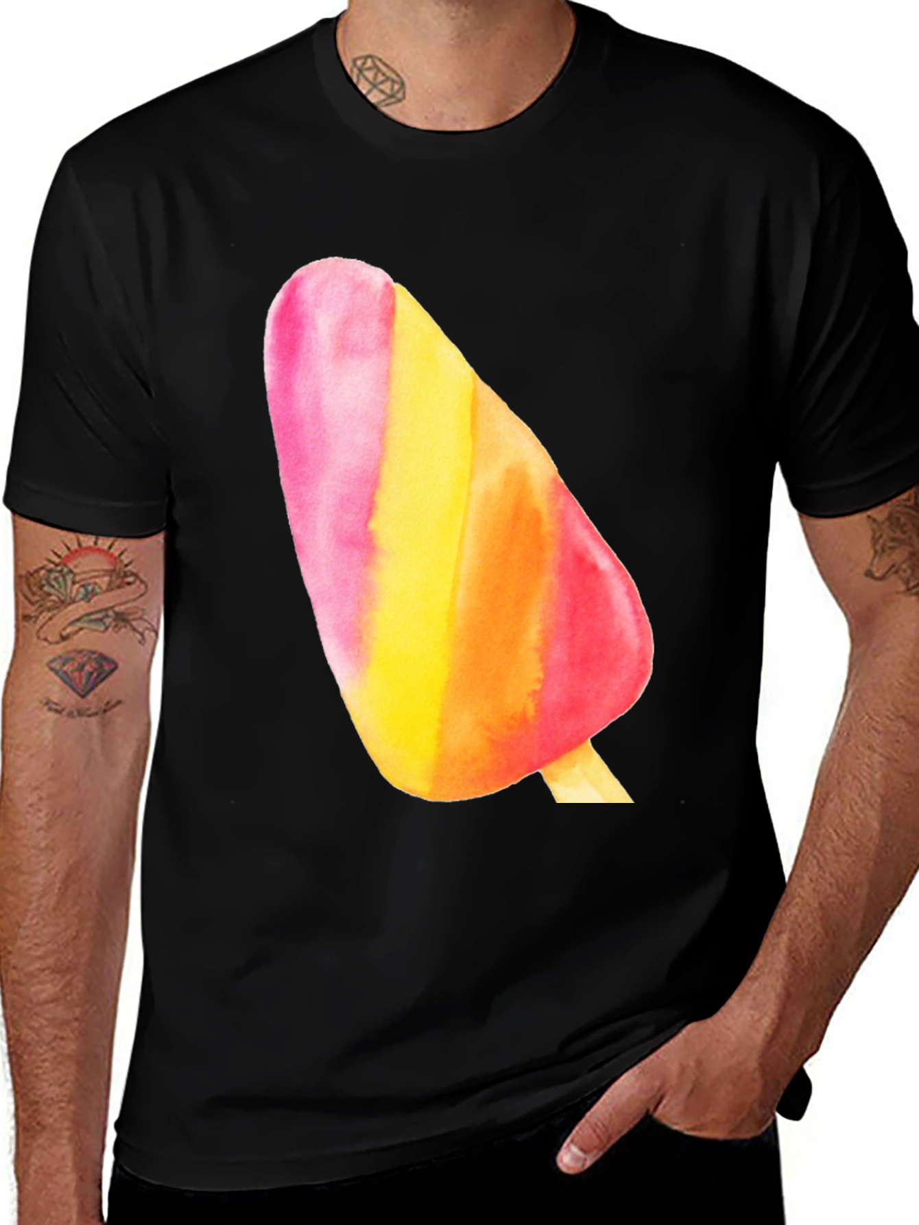 Retro Popsicle Graphic Tee - Summer Fun Shirt